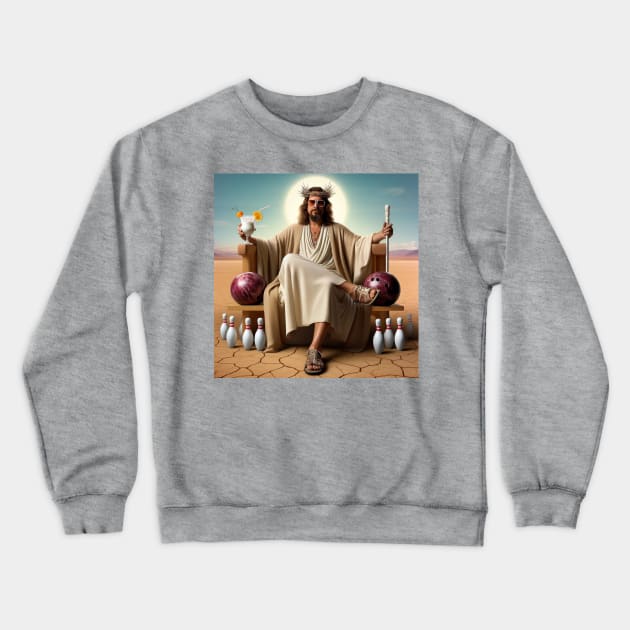 The Dude as Jesus Crewneck Sweatshirt by Iceman_products